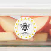 Schattigee gele bij labels (Aangebracht)