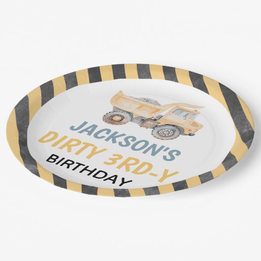 Schattigee Gele Bouw Dirty 3rdy Papier Bord (Gekanteld)