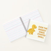 Schattigee Gele Dinosaurus Quote - "Zelfs het groo Notitieboek (Binnen)