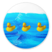 Schattigee Gele Eend Keramische Pull Knop (Voorkant)