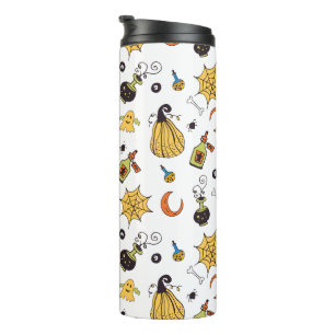 Schattigee Gele en Groene Boo Thermische Tumbler Thermosbeker