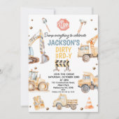 Schattigee Gele Fotoconstructie Dirty 3rdy Verjaar Kaart (Voorkant)