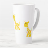Schattigee gele Giraffe Latte Mok (Rechterhoek)