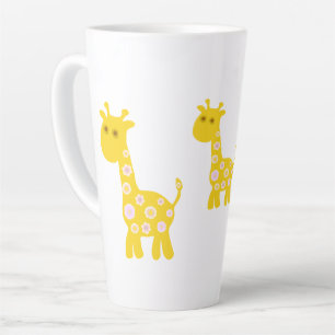 Schattigee gele Giraffe Latte Mok