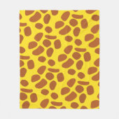 Schattigee gele giraffe skin naadloos patroon fleece deken (Voorkant)