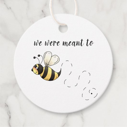 Schattigee gele hommel Bee bedoeld om bijen bruilo Bedankjes Labels (Voorkant)