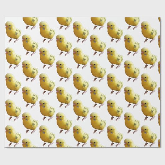 Schattigee gele parkiet vriendelijke huisdier voge cadeaupapier (Vlak)