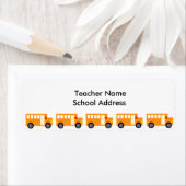 Schattigee Gele Schoolbus voor Lerarenschool Etiket (Insitu)