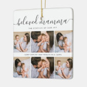 Schattigee Geliefde Mamma Moeder Moederdag Fotocol Keramisch Ornament (Links)