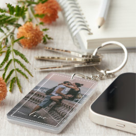 Schattigee geliefden paar Afbeelding eenvoudige li Sleutelhanger