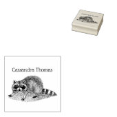 Schattigee  gemaskerde wasbeer naam 	rubberstempel (Gestempeld)