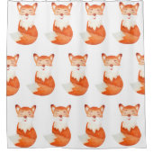 Schattigee gember fox cartoon illustratie douchegordijn (Voorkant)