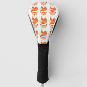 Schattigee gember fox cartoon illustratie golfheadcover