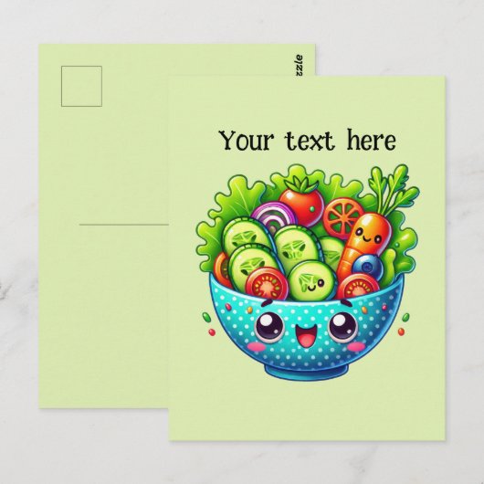 Schattigee gemengde groente aanpassen briefkaart (Voorkant / Achterkant)