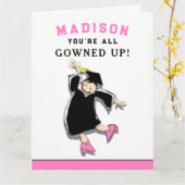 Schattigee gepersonaliseerde Afstuderen Kaart (Gele Bloem)