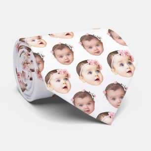 Schattigee gepersonaliseerde Baby Face 2 foto's Stropdas