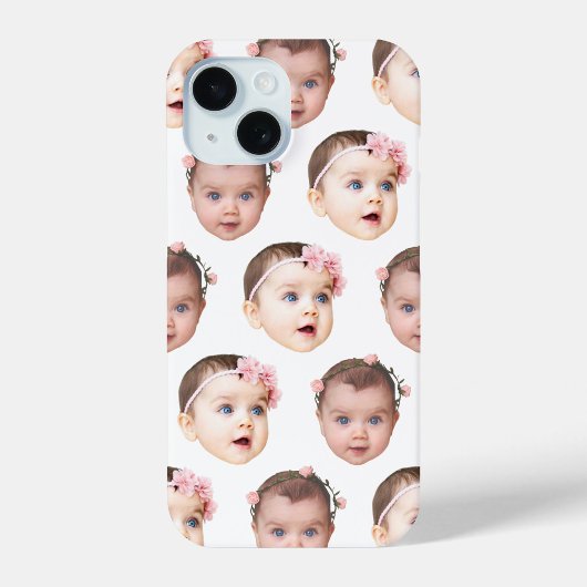 Schattigee gepersonaliseerde Baby Face 2 foto's wi Case-Mate iPhone Case