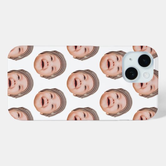 Schattigee gepersonaliseerde Baby Gezichtsfoto's W Case-Mate iPhone Case (Achterkant (horizontaal))