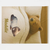 Schattigee gepersonaliseerde Beren deken (Voorkant (Horizontaal))