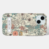 Schattigee gepersonaliseerde Boho Floral Wildflowe Case-Mate iPhone Case (Achterkant (horizontaal))