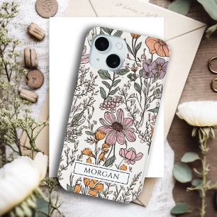 Schattigee gepersonaliseerde Boho Floral Wildflowe