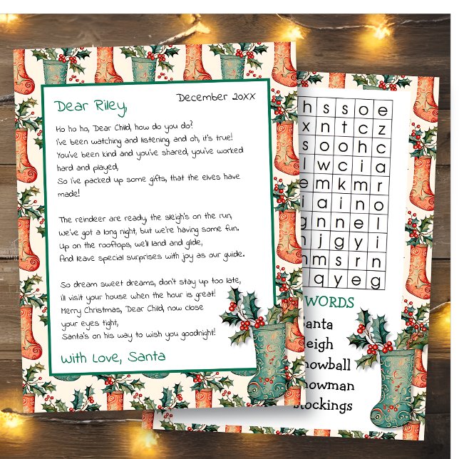 Schattigee gepersonaliseerde brief van de Kerstman (Creator heeft geüpload)