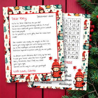 Schattigee gepersonaliseerde brief van de Kerstman