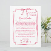 Schattigee gepersonaliseerde brief van Santa Kinde Feestdagenkaart (Staand voorkant)