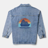 Schattigee gepersonaliseerde cruiseschip Sunset Gi Denim Jacket (Achterkant)