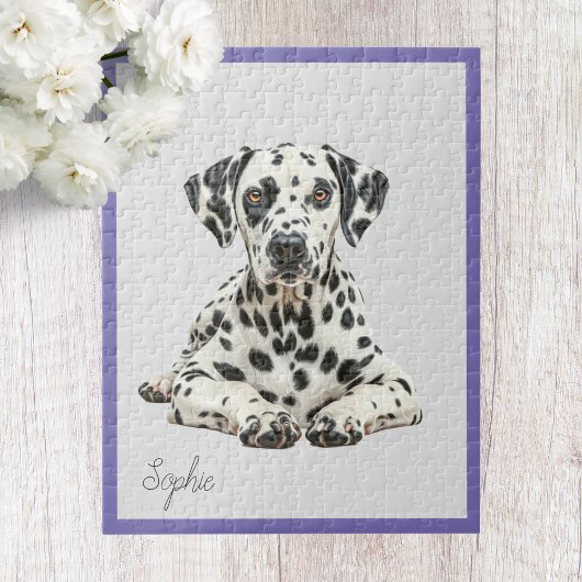 Schattigee gepersonaliseerde Dalmatische puzzel Legpuzzel