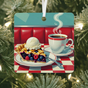 Schattigee Gepersonaliseerde Gemengde Berry Pie Ke Metalen Ornament