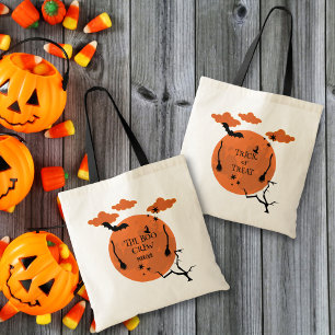 Schattigee gepersonaliseerde Halloween Kinder Tric Tote Bag
