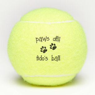 Schattigee gepersonaliseerde hondennaam Pawprint Tennisballen