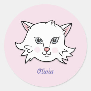 Schattigee gepersonaliseerde kat Sticker