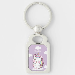 Schattigee gepersonaliseerde Kawaii grillige eenho Sleutelhanger