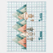 Schattigee gepersonaliseerde kerstdeken voor koppe fleece deken (Voorkant)