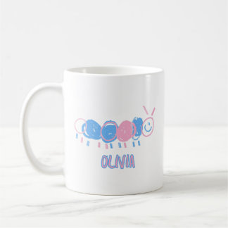 Schattigee Gepersonaliseerde Kinder Doodle Worm Te Koffiemok