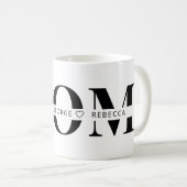 Schattigee gepersonaliseerde Kinder naam mam Koffiemok (Voorkant rechts)