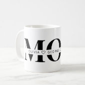 Schattigee gepersonaliseerde Kinder naam mam Koffiemok (Voorkant links)