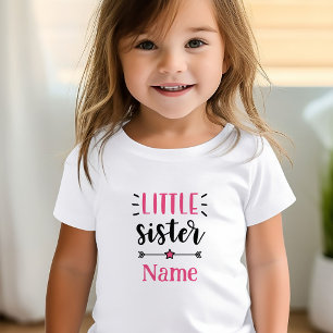 Schattigee gepersonaliseerde kleine zus kinder shirts