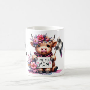 Schattigee gepersonaliseerde Moederdag-offerte/Koe Koffiemok