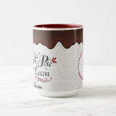 Schattigee gepersonaliseerde Noordpool Hot Cacao Mok (Midden)