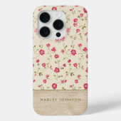 Schattigee gepersonaliseerde Shabby Chic Bloemstuk Case-Mate iPhone Case (Achterkant)
