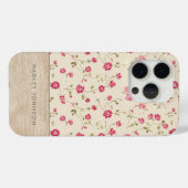 Schattigee gepersonaliseerde Shabby Chic Bloemstuk Case-Mate iPhone Case (Achterkant (horizontaal))