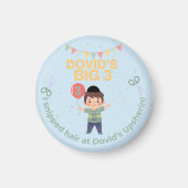 Schattigee gepersonaliseerde upsherin magneet (Voorkant)