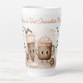 Schattigee gepersonaliseerde warme chocolademelk latte mok (Voorkant)