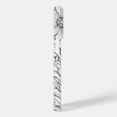 Schattigee gepersonaliseerde witte bloemen Wildflo Case-Mate iPhone Case (Achterkant / Rechts)