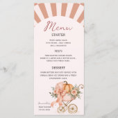 Schattigee Geruite Boog Pompoen Waterverf Roze Menu (Voorkant)