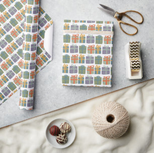Schattigee Geschenken Hand-getrokken Kerst Feestda Cadeaupapier