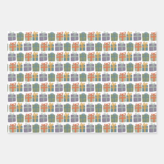 Schattigee Geschenken Hand-getrokken Kerst Feestda Inpakpapier Vel (Voorkant 2)